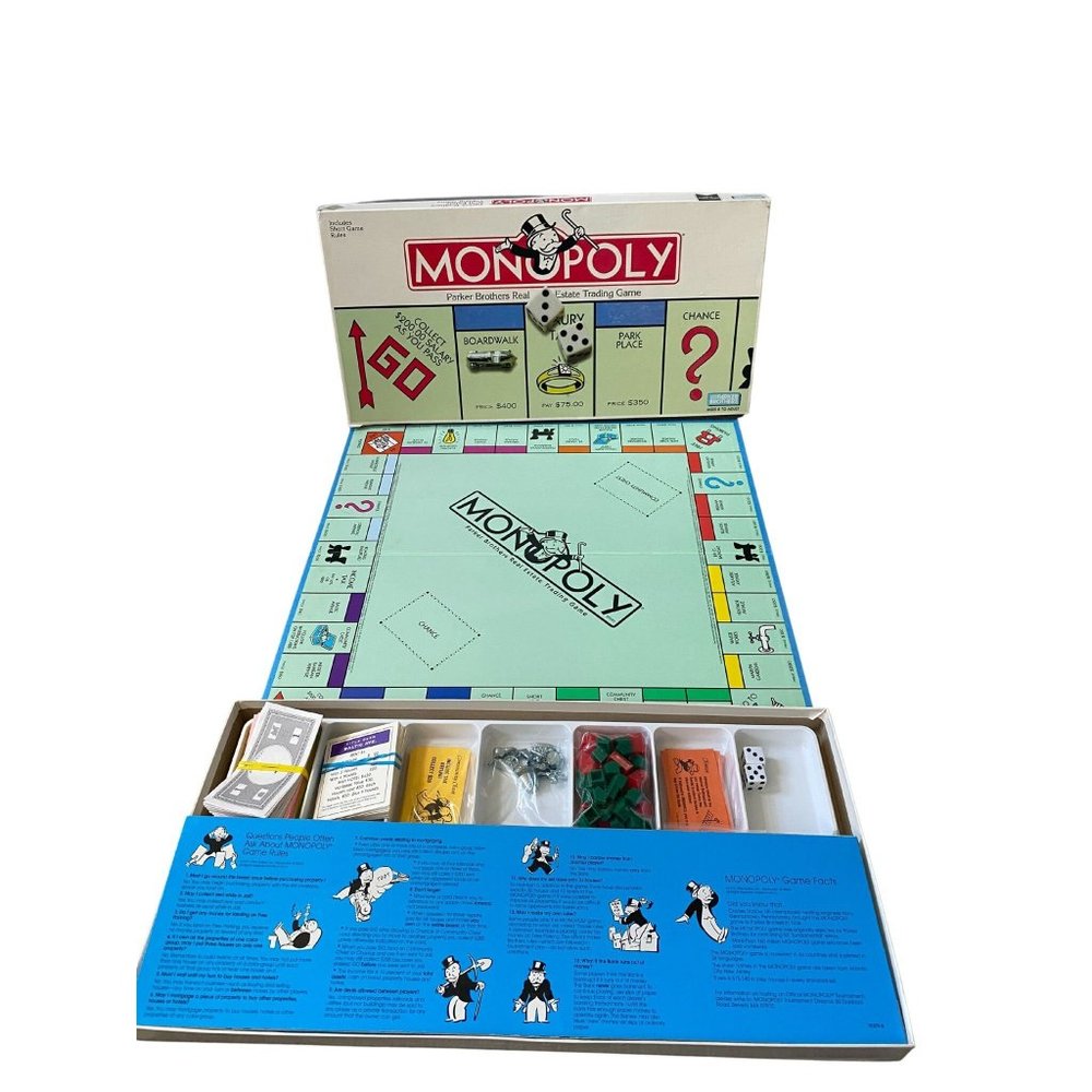 1996 Hasbro Parker Brothers Monopoly Board Game- Vintage Board Game